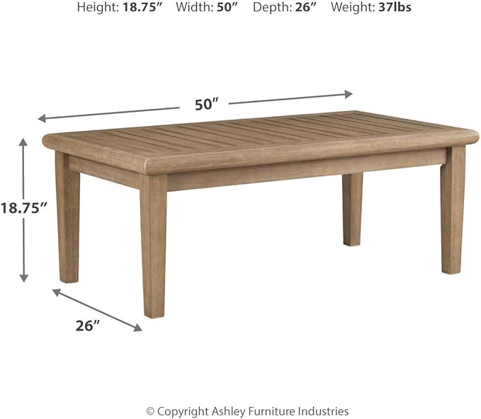 Signature Design by Ashley Gerianne Contemporary Outdoor Rectangular Cocktail - Image 3