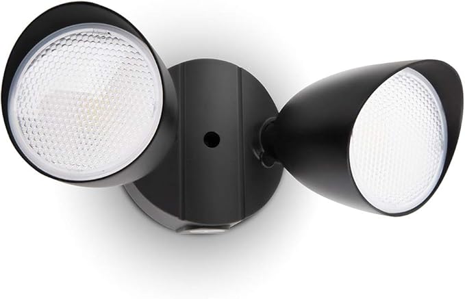 LUTEC 6222B 3500 Lumen 32 Watt 28 LED Dual-Head Floodlight Outdoor, Full Metal by LUTEC
