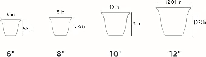 The HC Companies 6 Inch Eclipse Square Planter - Image 2