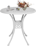 30.31" Outdoor Patio Dining Table, Cast Aluminum Bistro Table, Patio Furniture by PATIO-IN
