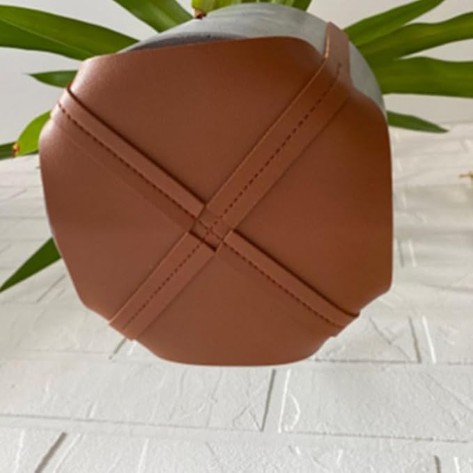 Plant Hangers PU Leather 2Pcs, Hanging Planters - Image 5