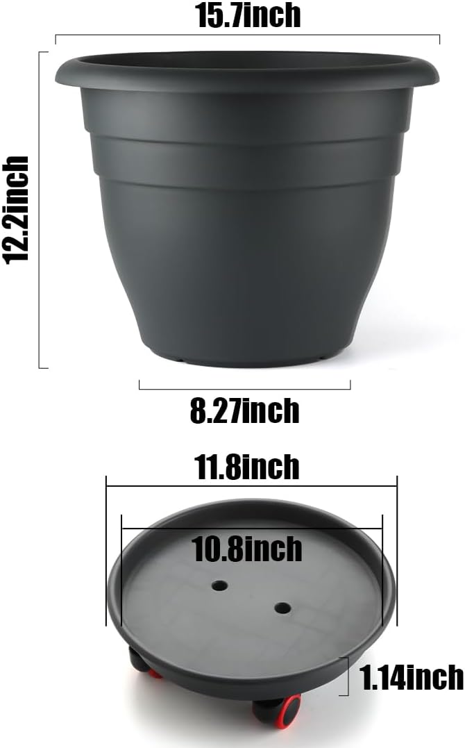 3-Pack Jumbo 15.7 Inch Planters - Image 4