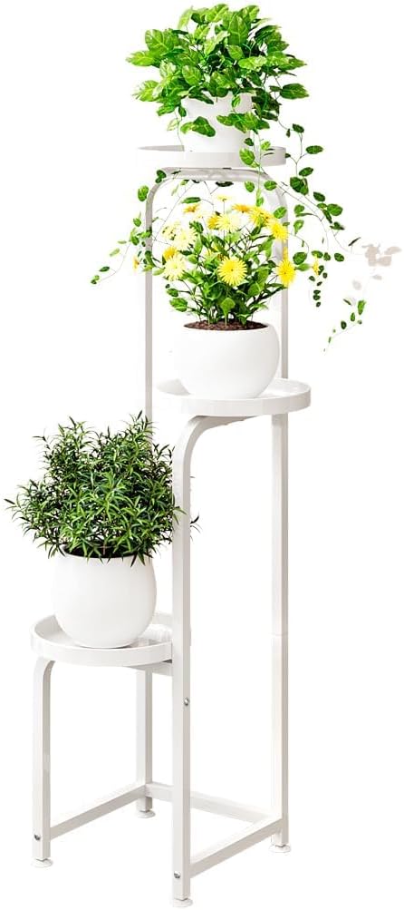 Plant Stand Indoor Outdoor 3 Tier Metal Plant Shelf by INGIORDAR
