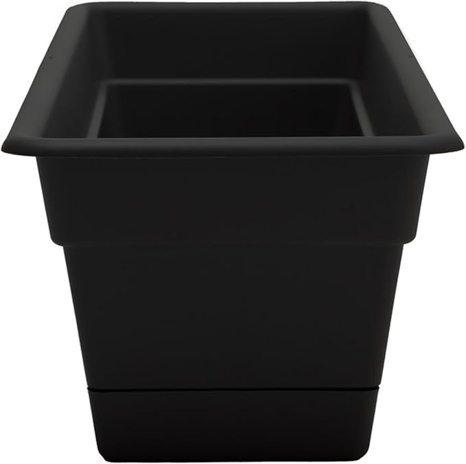 Bloem Dura Cotta 18" Black Resin Rectangle Window Box Planter - Image 6