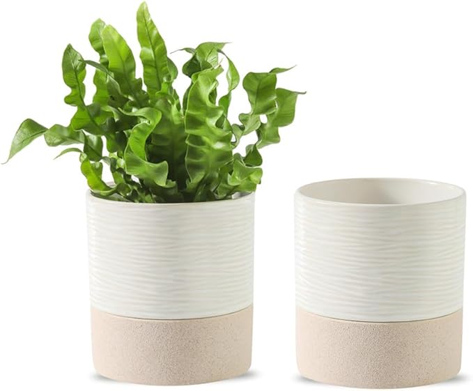 Nihow Self Watering Plant Pot for Indoor Plants: 4.5 Inch Ceramic Planter by Nihow
