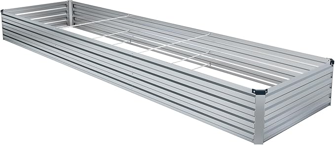 2 Pack 12x4x1FT Galvanized Raised Garden Bed Kit, Outdoor Metal Planter Box - Image 5
