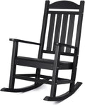 Devoko HDPE Rocking Chair Plastic Outdoor Indoor Patio Rocker Chair High Back by DEVOKO