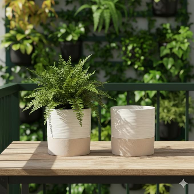 Nihow Self Watering Plant Pot for Indoor Plants: 4.5 Inch Ceramic Planter - Image 5