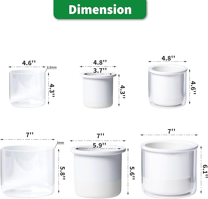 Phoenix Vine 6 Inch 4 Inch Self Watering Planter Pots, Design White Terracotta - Image 4