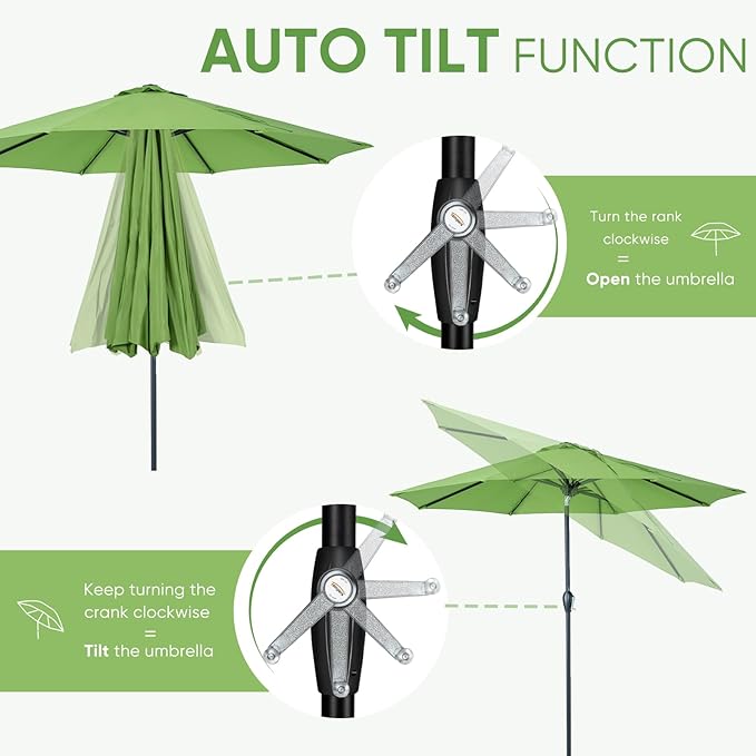 Tempera Patio Market Outdoor Table Umbrella - Image 2