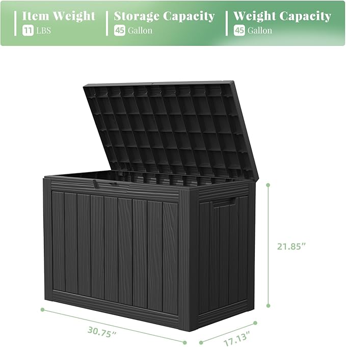 DRATO 45 Gallon Deck Box, Outdoor Storage Box - Image 2
