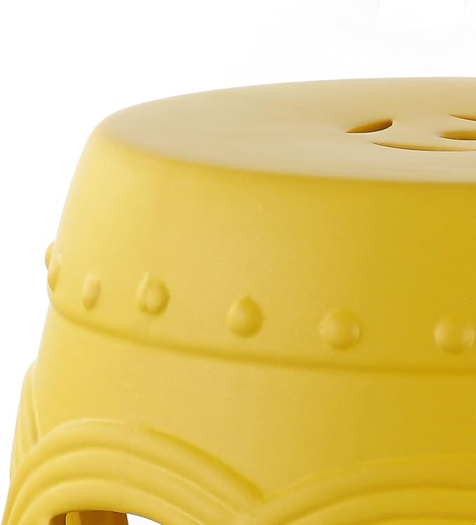 JONATHAN Y TBL1022E Lucky Coins 16" Chinese Ceramic Drum Indoor/Outdoor Garden - Image 7