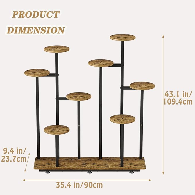 Plant Stand Indoor 9 Tier 11 Potted Multiple Flower Pot Holder - Image 3