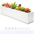 16.1 x 3.2 x 3.5 Inch Long Rectangular Planter Box Window Sill Plant Box Metal by FillTouch