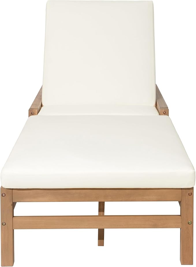 LUMISOL Outdoor Chaise Lounge Chairs Set of 2, Solid Wood Patio 5-Position - Image 8