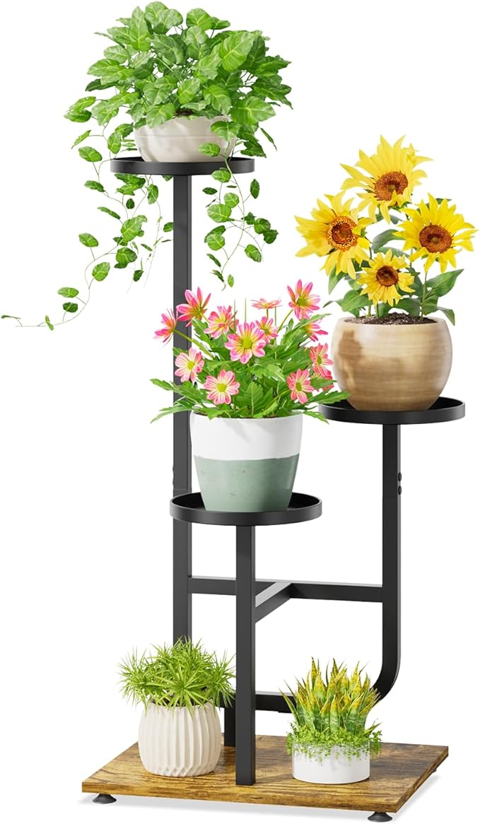 iDavosic.ly 3 Tier Plant Stand Indoor, Corner Tiered Multiple Flower Holder by iDavosicly