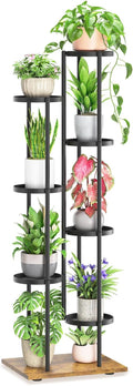 LASZOLA Black 7 Tier Plant Stand Indoor Heavy Duty Metal Planter Flower Holder by LASZOLA