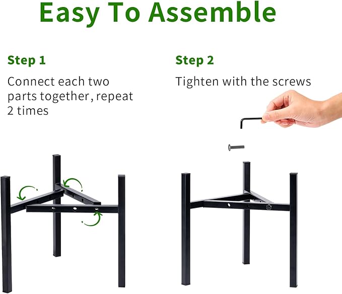 Airpark Plant Stand Indoor Adjustable, Metal Modern Plant Stands, Heavy Duty - Image 7