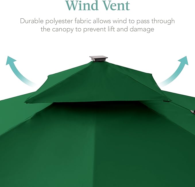 Best Choice Products 10x10ft Cantilever Patio Umbrella w/Base Included - Image 6