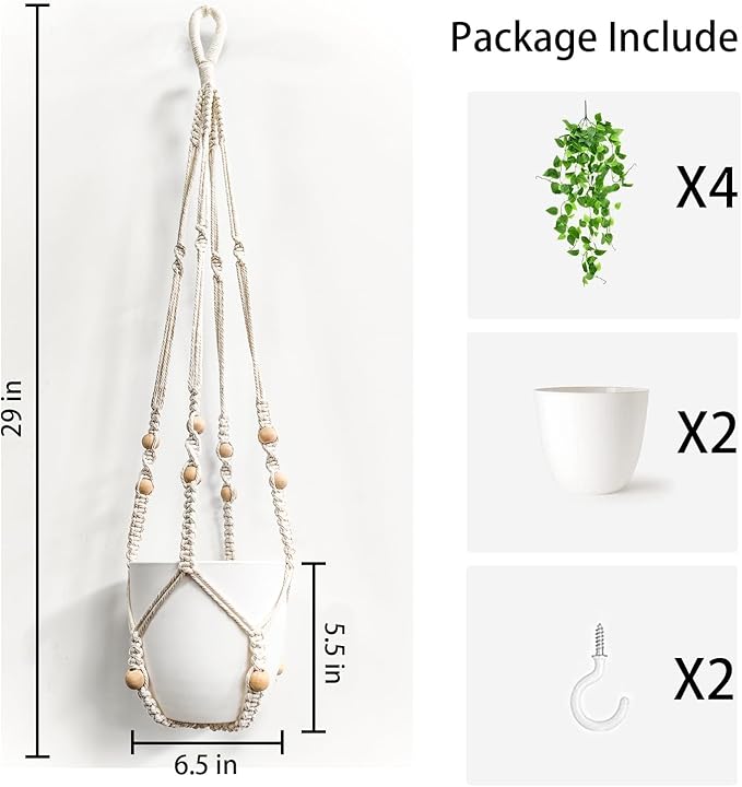 Comtelek 2 Packs Fake Hanging Plant - Image 3