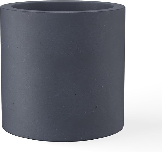 Kante 15.7" Dia Round Concrete Planter, Modern Style Large Cylindrical Plant Pot by Kante