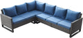 Belord Outdoor Sectional Sofa 6 Seater L Shaped Couch Wicker Patio Conversation by Belord