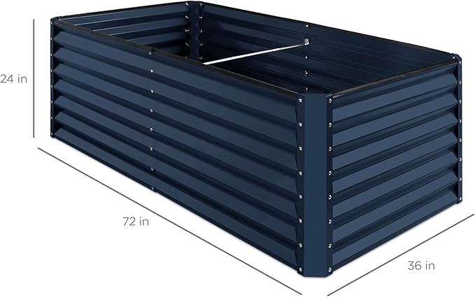 Best Choice Products 6x3x2ft Outdoor Metal Raised Garden Bed, Deep Root Box - Image 8