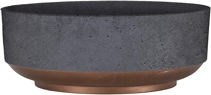 The HC Companies 8 Inch Round Plastic Succulent Capri Bowl 8"x8"x3" in Faux by TheHCCompanies
