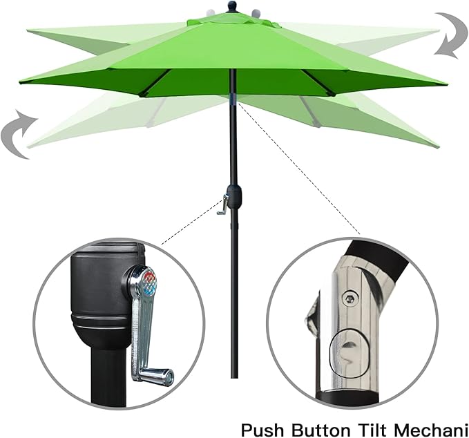 Sunnyglade 7.5' Patio Umbrella Outdoor Table Market Umbrella wit - Image 2