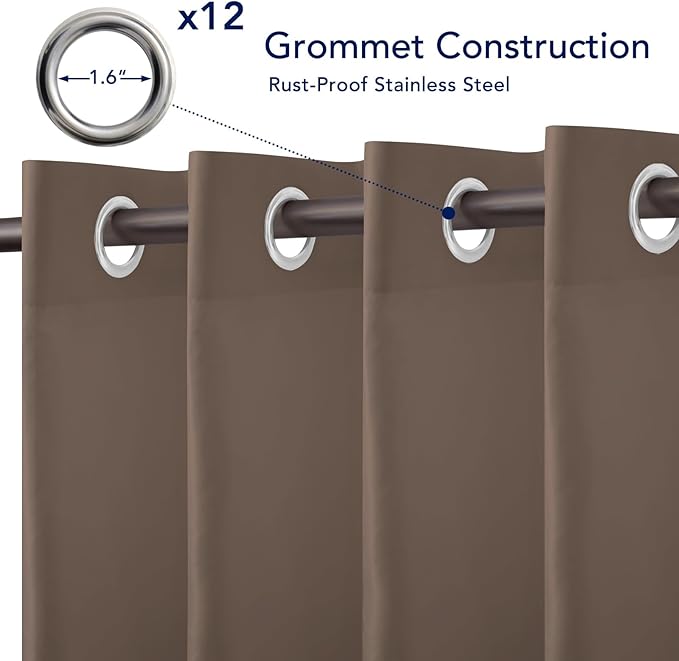 PureFit Outdoor Curtains for Patio Waterproof Weatherproof, UV and Fade - Image 4