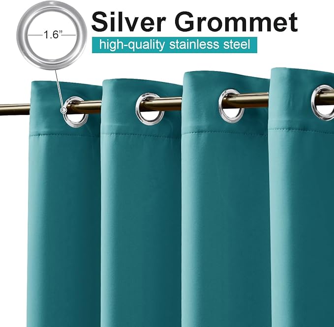NICETOWN Outdoor Patio Curtains Waterproof 84 inches Long, Rustproof Grommet - Image 2