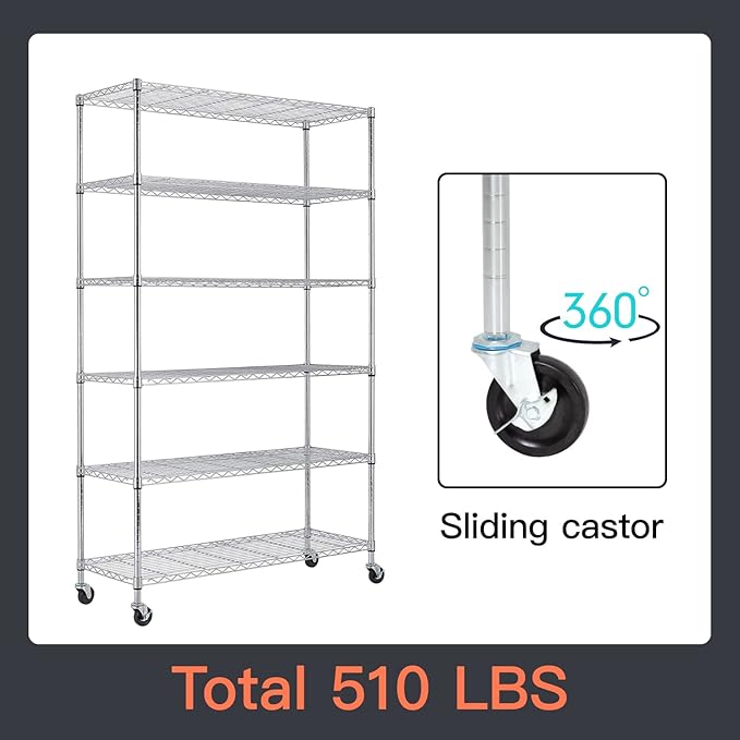 BestOffice | 6-Tier Wire Storage Shelves - Image 5