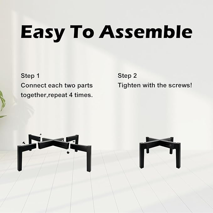2 Pcs Heavy Duty Adjustable Metal Plant Stand - Image 6