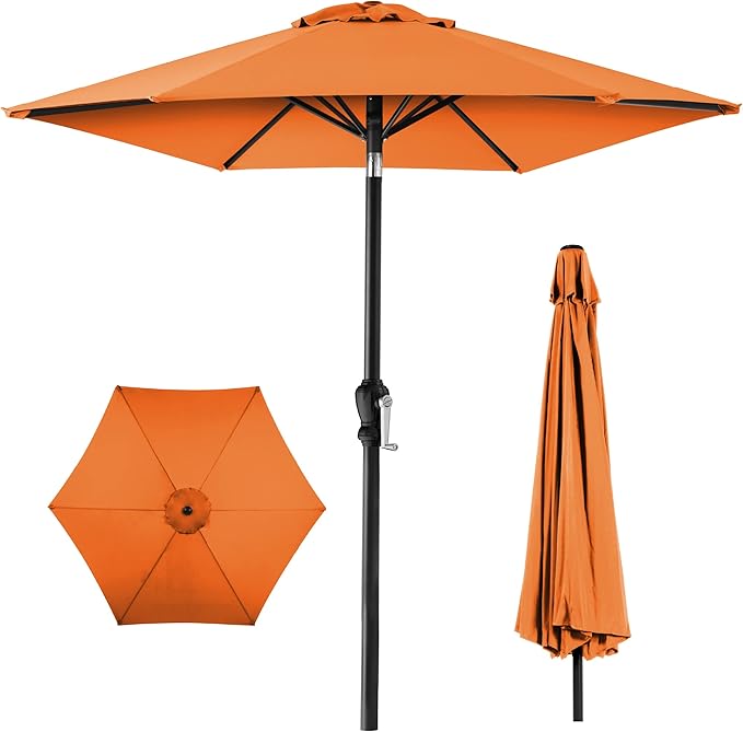 Best Choice Products 10ft Outdoor Table Compatible Steel Polyester Market Patio by BestChoiceProducts