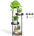 Plant Stand Indoor Outdoor Clearance, 4 Tier Metal Tall Flower Shelf Holder by Oppro