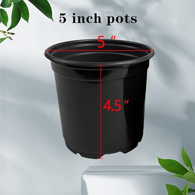 RAOOKIF 100 Pack Nursery Pots, 4 5 6 Inch Nursery Pot - Image 3
