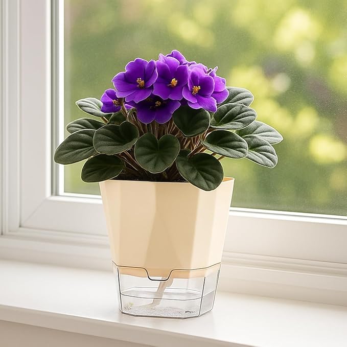 2 Pack Self Watering Pots for Indoor Plants, 8.4" Self Watering Planters Large - Image 8