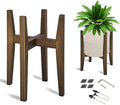 OERGKE Adjustable Plant Stand, Bamboo Mid Century Modern Indoor Plants Stands by OERGKE