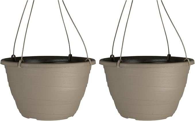 The HC Companies 11 Inch Wrapt Hanging Planters, Lightweight UV-Resistant by TheHCCompanies