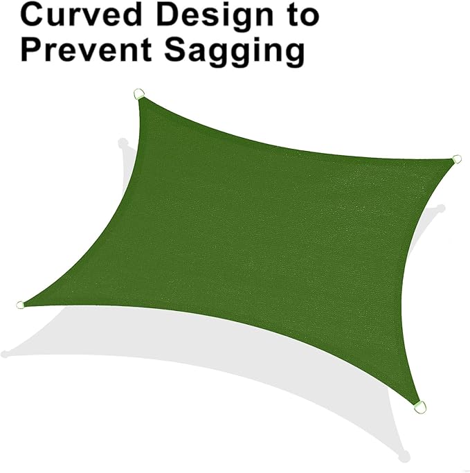 LOVE STORY Custom Size 9'x12' Piquant Green Sun Shade Sail Rectangle UV Block - Image 6