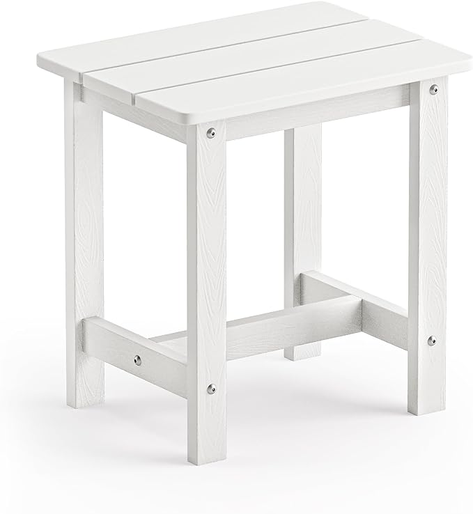 LUE BONA Outdoor Side Table, HDPS Small Outdoor Adirondack Side Tables by LUEBONA