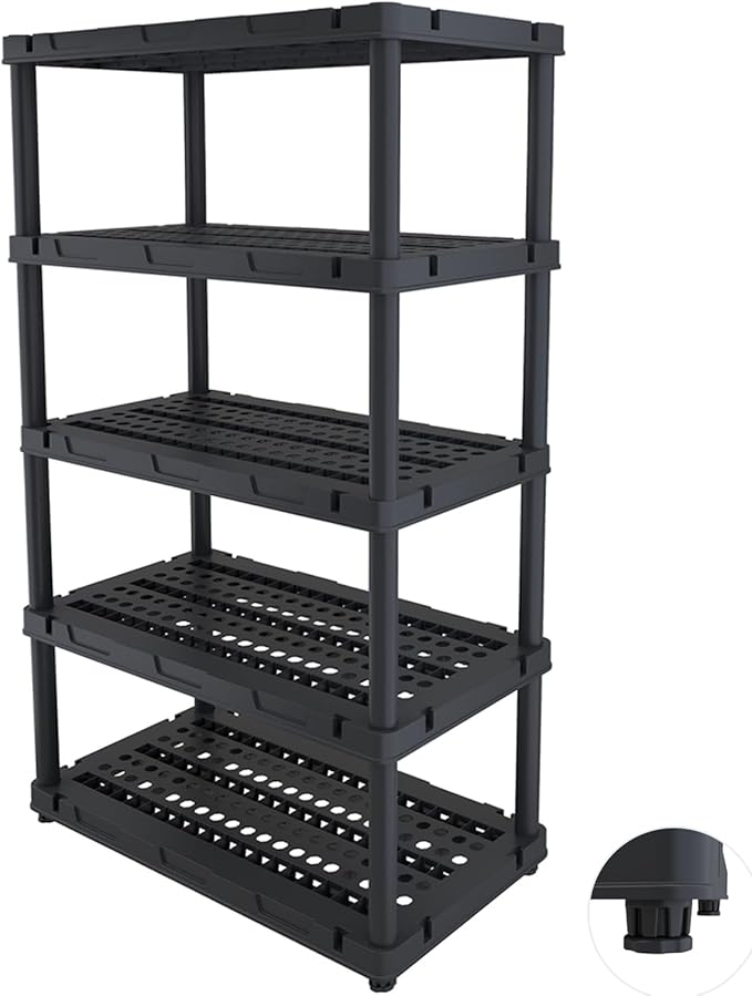 Plastic Storage Shelves, Plastic Heavy Duty Shelves 16.93" D x 35.43" W x by Unknown