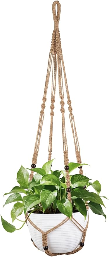 Mkono 43 Inch Macrame Plant Hanger Large by Mkono