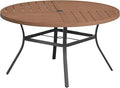 VICLLAX Round Patio Table with Adjustable Umbrella Hole by HOME