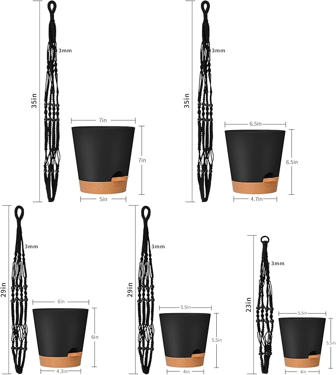 GARDIFE Hanging Planters for Indoor Plants, Macrame Plant Hanger, 35 Inches - Image 5