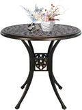 30.31" Outdoor Patio Dining Table, Cast Aluminum Patio Bistro Table, Round by PATIO-IN