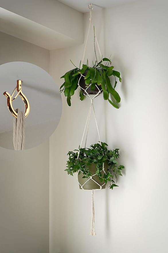 PlusRoc 20 Pack Ceiling Hooks for Hanging Plants Outdoor String Lights Heavy - Image 3