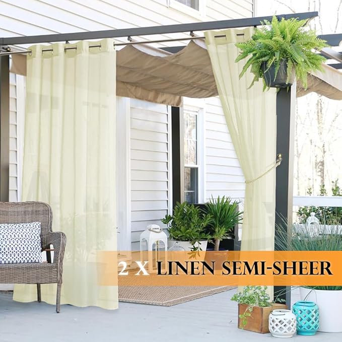 RYB HOME Sheer Curtains Outdoor - Image 5