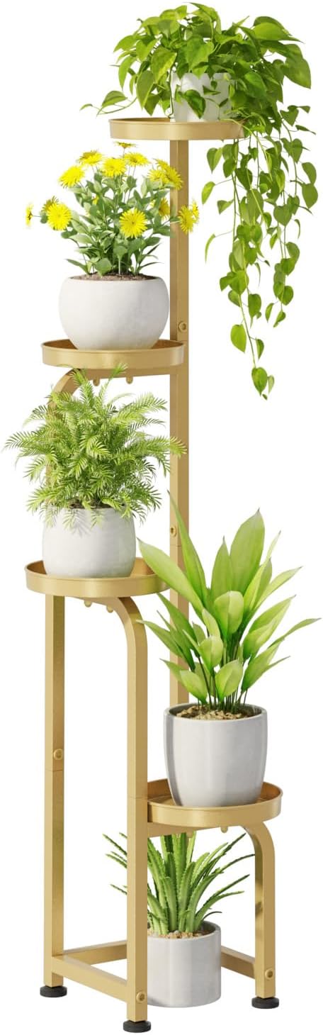Bamworld Corner Plant Stand Indoor Outdoor, Tall Metal Flower Pot Stands by Bamworld
