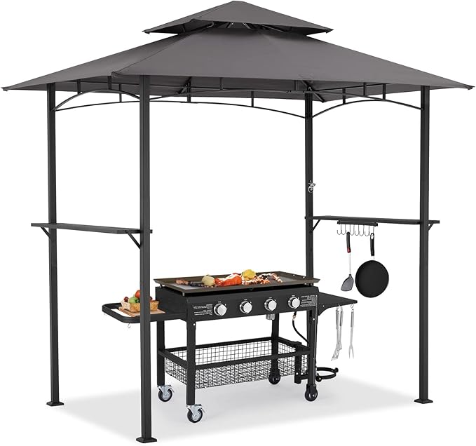 AECOJOY 8' x 5' Outdoor Grill Gazebo Canopy, BBQ Canopy by AECOJOY